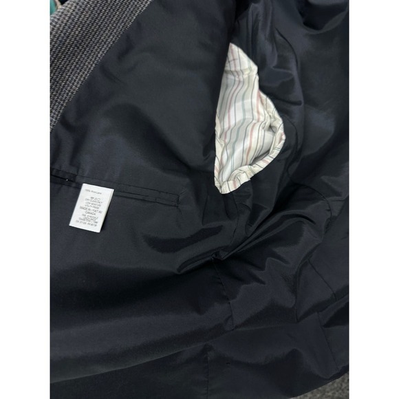 VTG Ralph Lauren Pure New Wool Sports Coat 44R Canada Blue Grey Herringbone - Picture 6 of 7